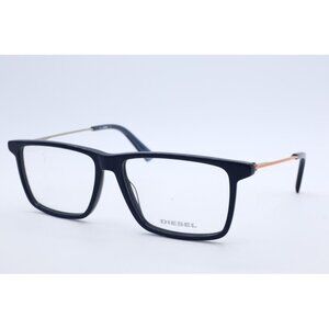 Diesel DL5312 090 Rectangle Matte Black Eyeglasses Clear Lenses 55mm